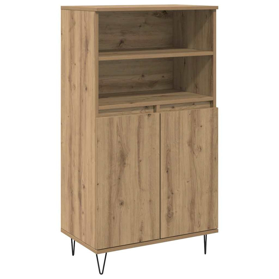 Highboard Bruin 60 x 36 x 110 cm Bewerkt hout