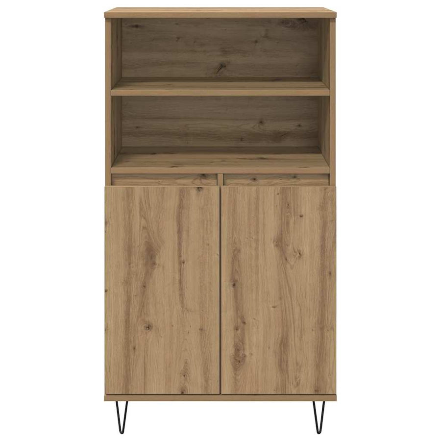 Highboard Bruin 60 x 36 x 110 cm Bewerkt hout