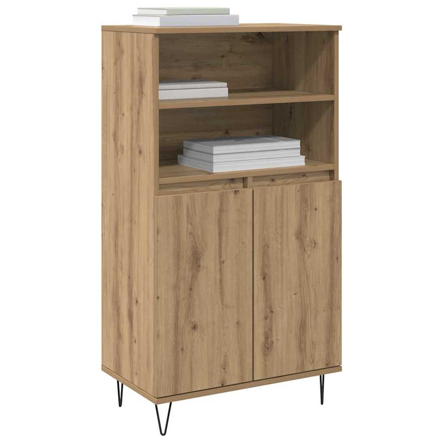 Highboard Bruin 60 x 36 x 110 cm Bewerkt hout
