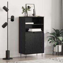 Highboard Zwart 60 x 36 x 110 cm Bewerkt hout