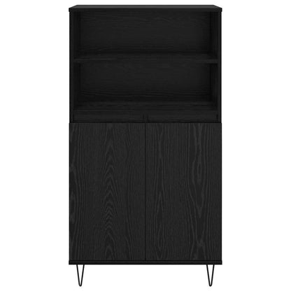 Highboard Zwart 60 x 36 x 110 cm Bewerkt hout