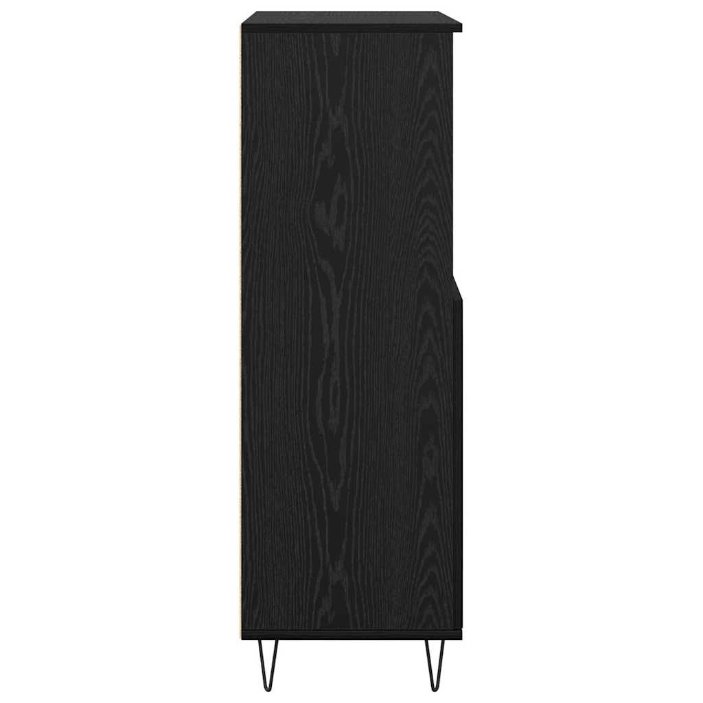 Highboard Zwart 60 x 36 x 110 cm Bewerkt hout