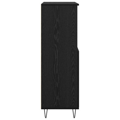 Highboard Zwart 60 x 36 x 110 cm Bewerkt hout