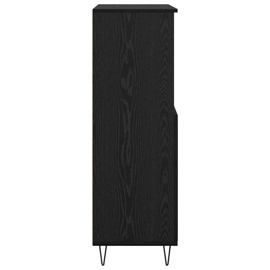 Highboard Zwart 60 x 36 x 110 cm Bewerkt hout