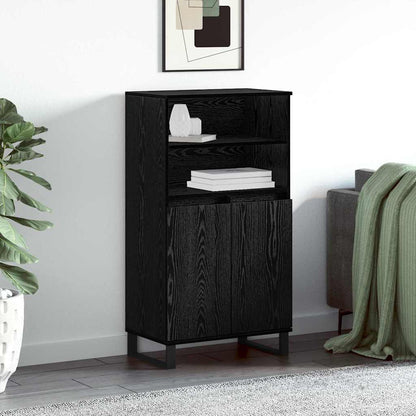 Highboard Zwart 60 x 36 x 110 cm Bewerkt hout