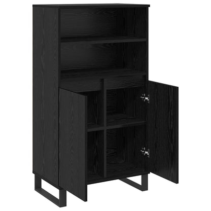 Highboard Zwart 60 x 36 x 110 cm Bewerkt hout