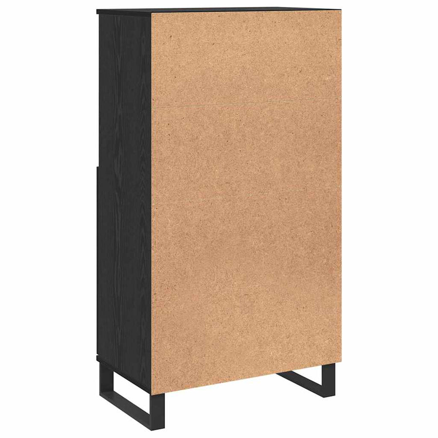 Highboard Zwart 60 x 36 x 110 cm Bewerkt hout