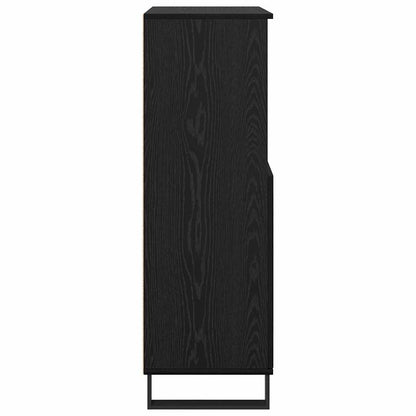 Highboard Zwart 60 x 36 x 110 cm Bewerkt hout