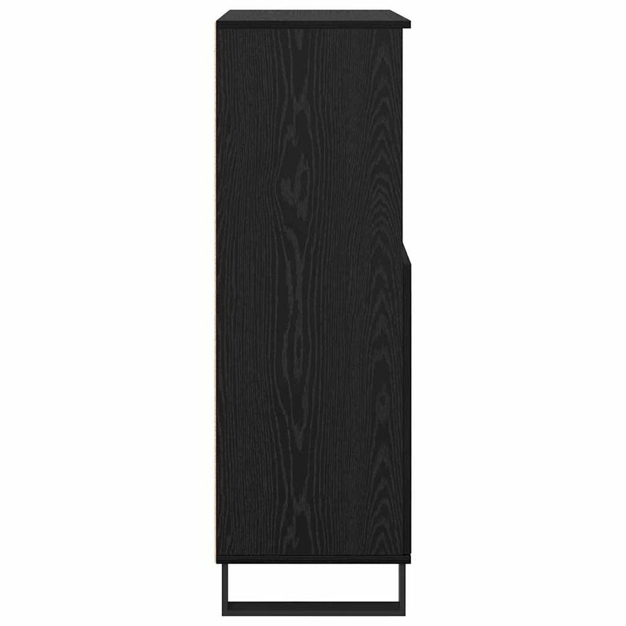 Highboard Zwart 60 x 36 x 110 cm Bewerkt hout