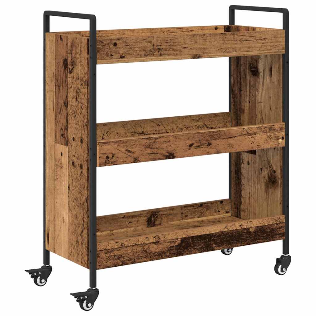 Keuken Trolley Oud hout 70 x 30 x 82 cm Bewerkt hout