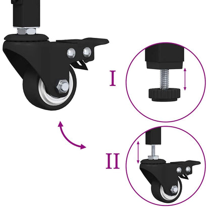 Keuken Trolley artisanaal eikenkleurig 70 x 30 x 82 cm