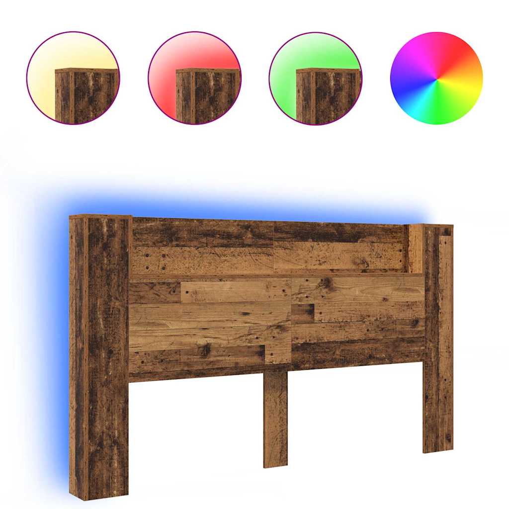 Hoofdeinde kas Oud hout 180 x 17 x 104.5 cm Bewerkt hout