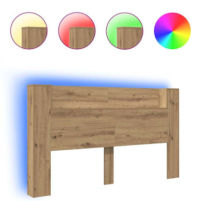 Hoofdeinde kas artisanaal eikenkleurig 180 x 17 x 104.5 cm