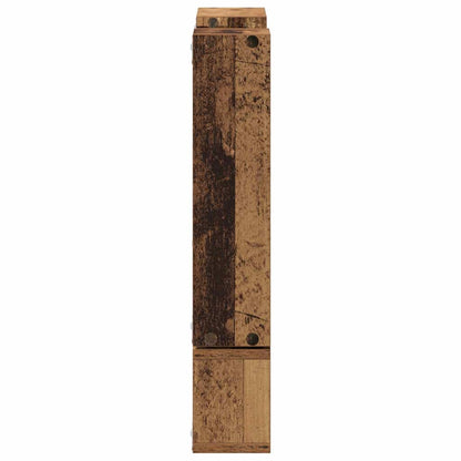 Muur Cube met plank Oud hout 96 x 12 x 64 cm Bewerkt hout