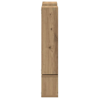 Muur Cube artisanaal eikenkleurig 96 x 12 x 64 cm Bewerkt hout