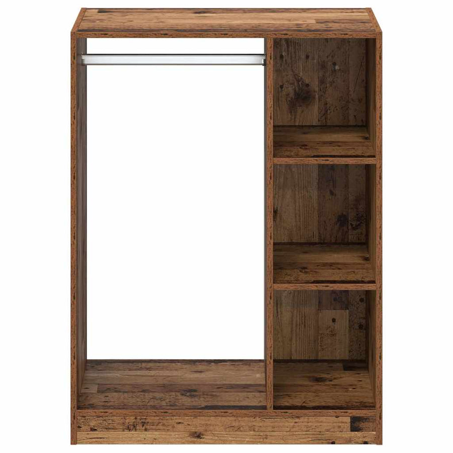 Kledingkast met plank Oud hout 77 x 48 x 102 cm Bewerkt hout