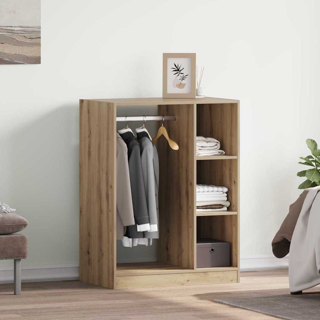 Kledingkast met plank artisanaal eikenkleurig 77 x 48 x 102 cm