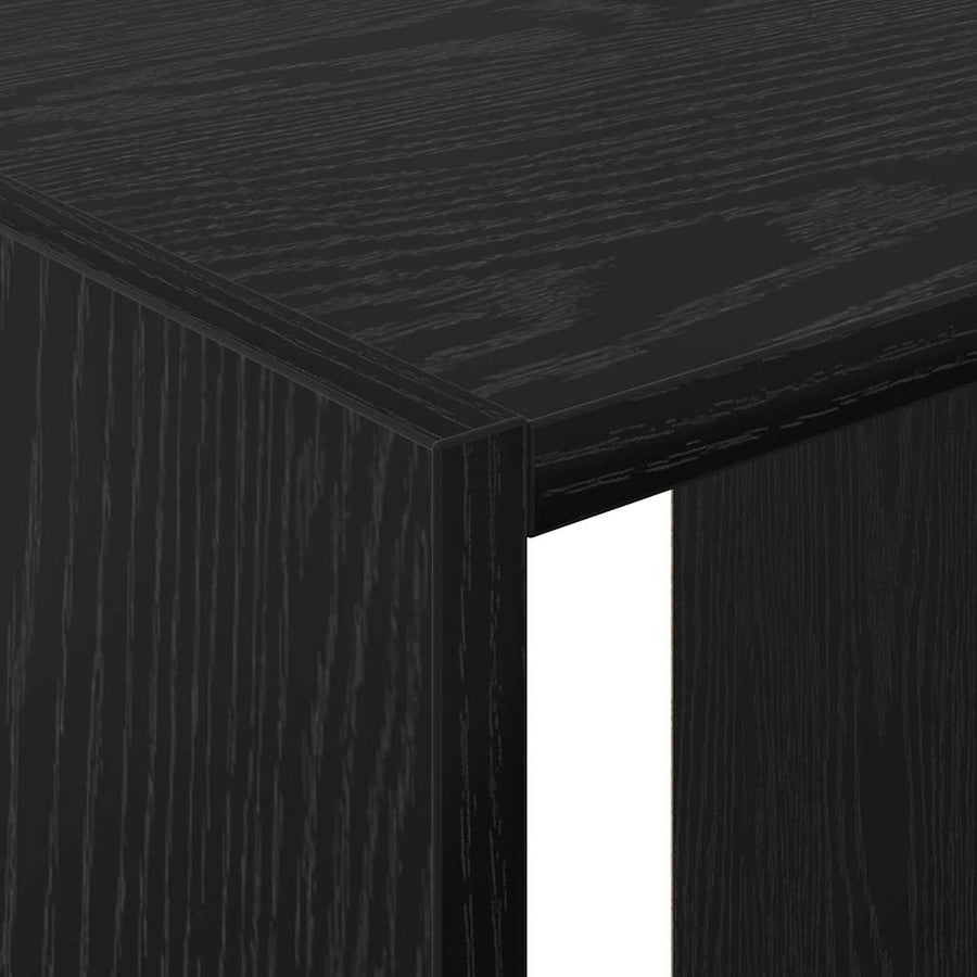 Kledingkast met plank Zwart eiken 77 x 48 x 102 cm Bewerkt hout