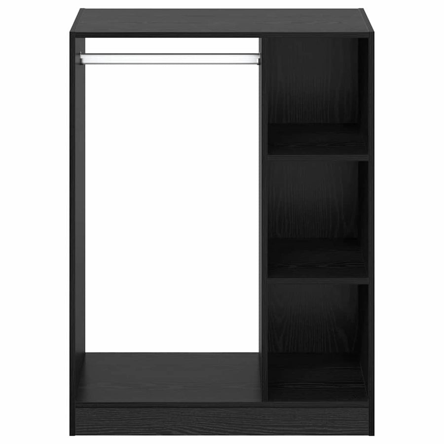 Kledingkast met plank Zwart eiken 77 x 48 x 102 cm Bewerkt hout