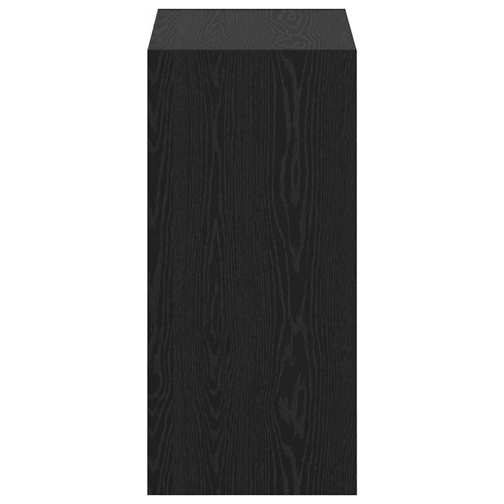 Kledingkast met plank Zwart eiken 77 x 48 x 102 cm Bewerkt hout