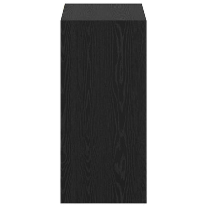 Kledingkast met plank Zwart eiken 77 x 48 x 102 cm Bewerkt hout