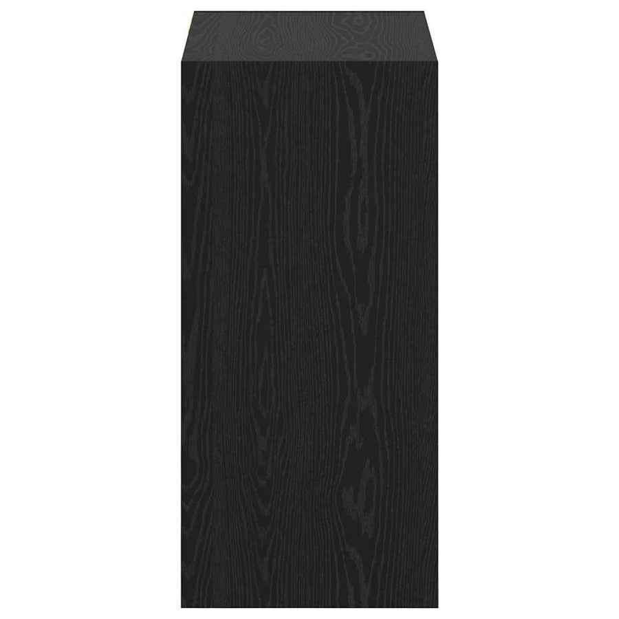 Kledingkast met plank Zwart eiken 77 x 48 x 102 cm Bewerkt hout