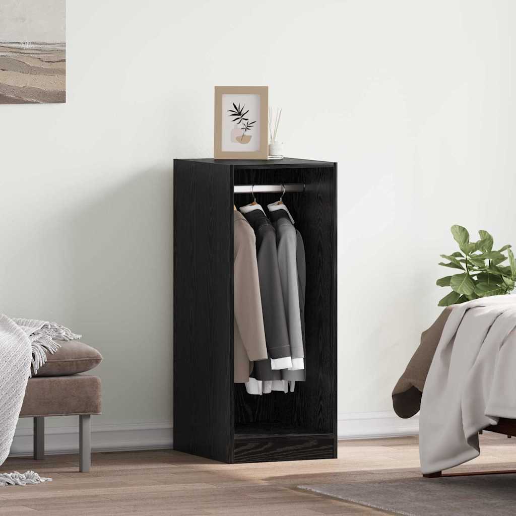 Kledingkast met plank met opslag Zwart Eiken 41 x 48 x 102 cm
