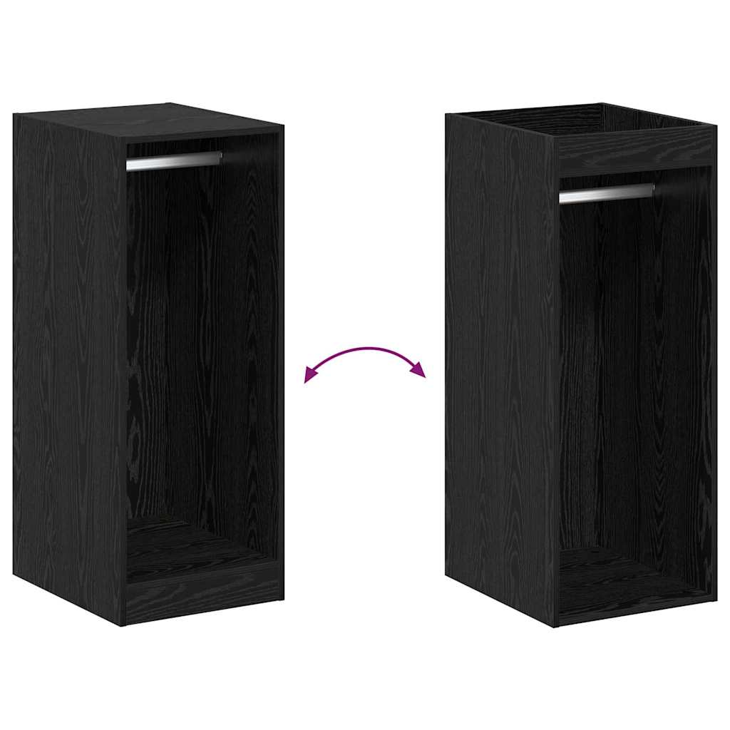 Kledingkast met plank met opslag Zwart Eiken 41 x 48 x 102 cm
