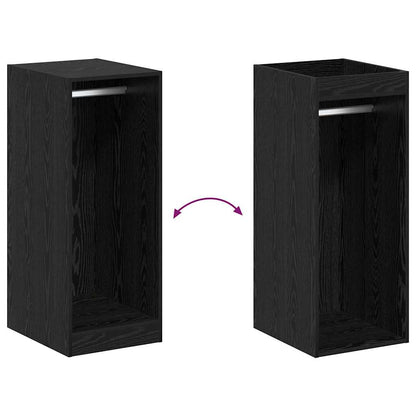 Kledingkast met plank met opslag Zwart Eiken 41 x 48 x 102 cm