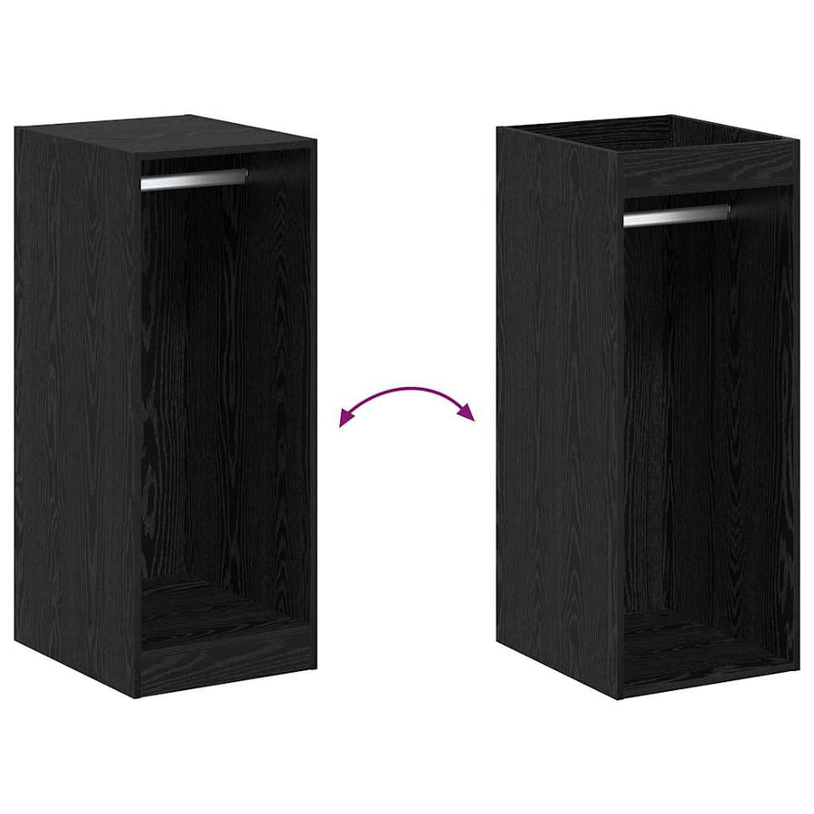 Kledingkast met plank met opslag Zwart Eiken 41 x 48 x 102 cm