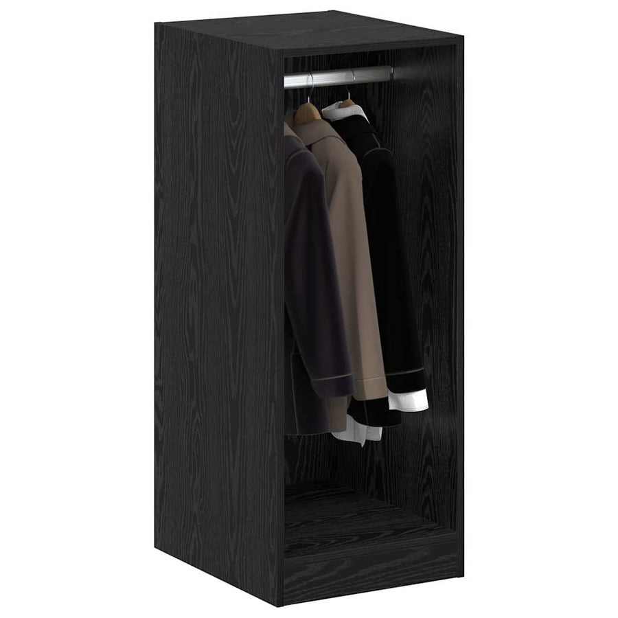 Kledingkast met plank met opslag Zwart Eiken 41 x 48 x 102 cm