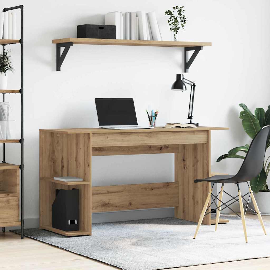 Bureau met plank Anders met opslag artisanaal eikenkleurig Bewerkt hout