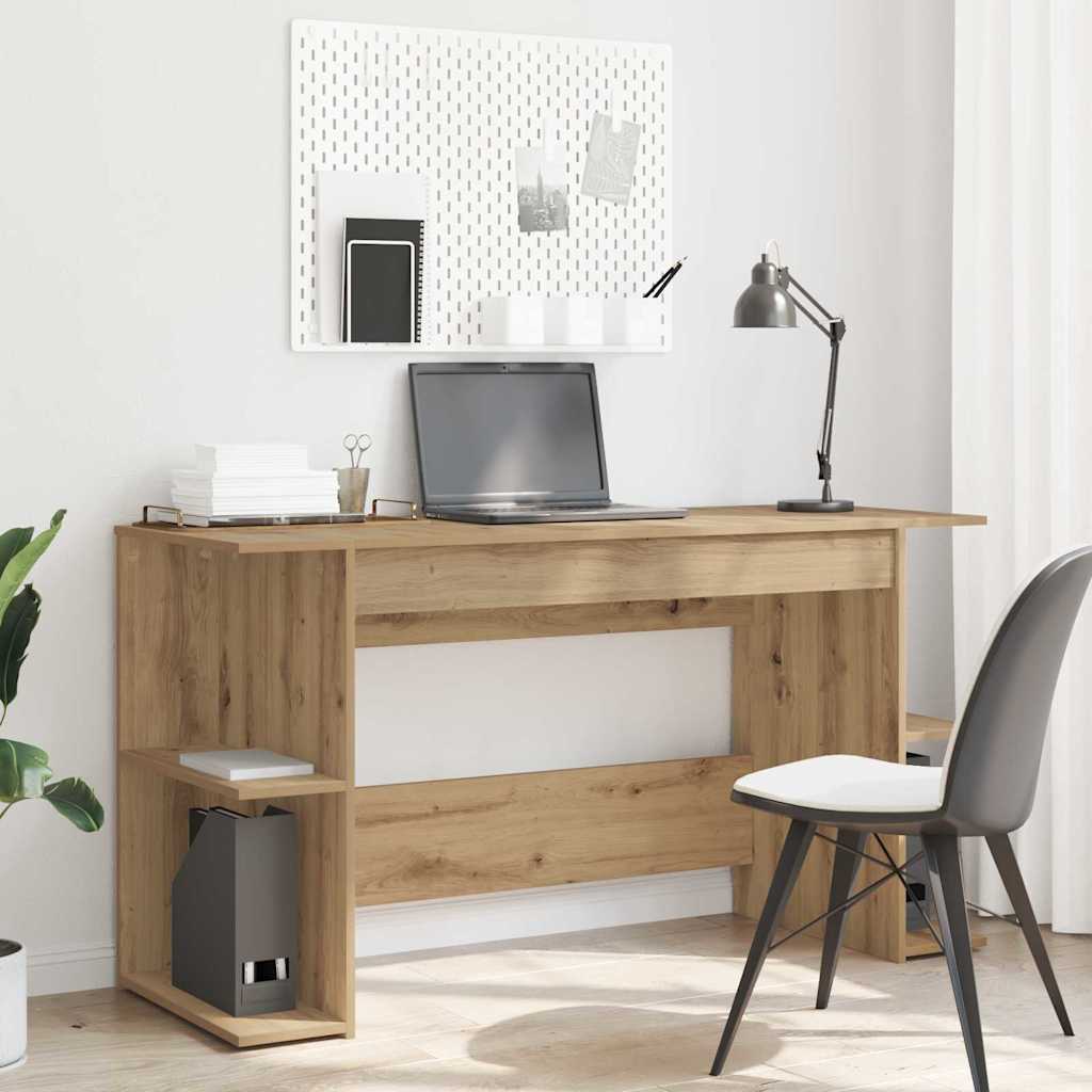 Bureau met plank Anders met opslag artisanaal eikenkleurig Bewerkt hout