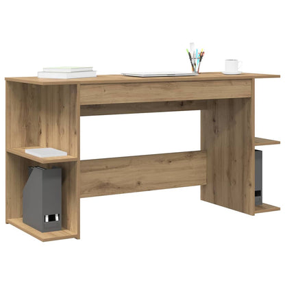 Bureau met plank Anders met opslag artisanaal eikenkleurig Bewerkt hout