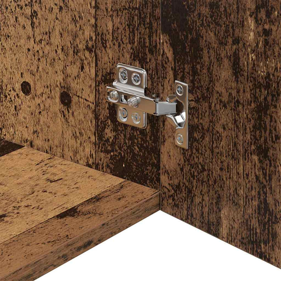 Wandkast Wandgemonteerd met de deur Oud hout 50 x 42.5 x 40 cm Bewerkt hout