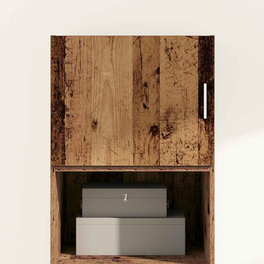 Wandkast Wandgemonteerd met de deur Oud hout 50 x 42.5 x 40 cm Bewerkt hout