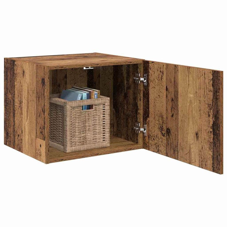 Wandkast Wandgemonteerd met de deur Oud hout 50 x 42.5 x 40 cm Bewerkt hout