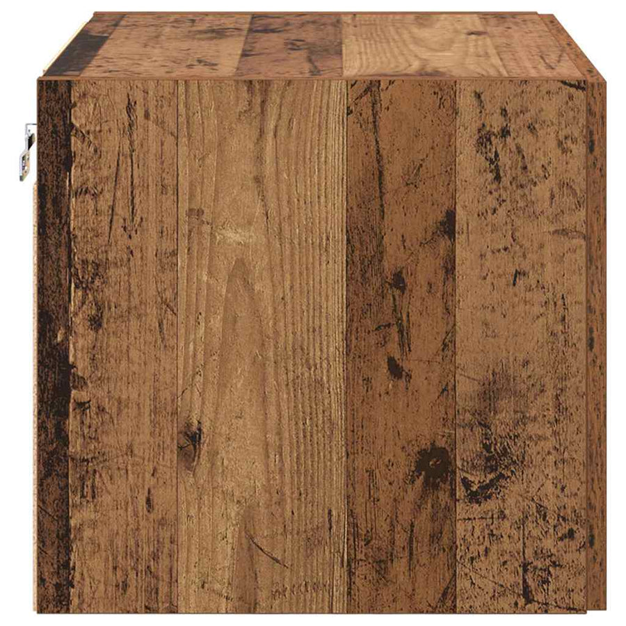 Wandkast Wandgemonteerd met de deur Oud hout 50 x 42.5 x 40 cm Bewerkt hout