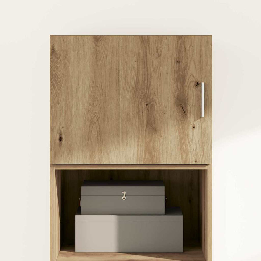 Wandkast artisanaal eikenkleurig 50 x 42.5 x 40 cm Bewerkt hout