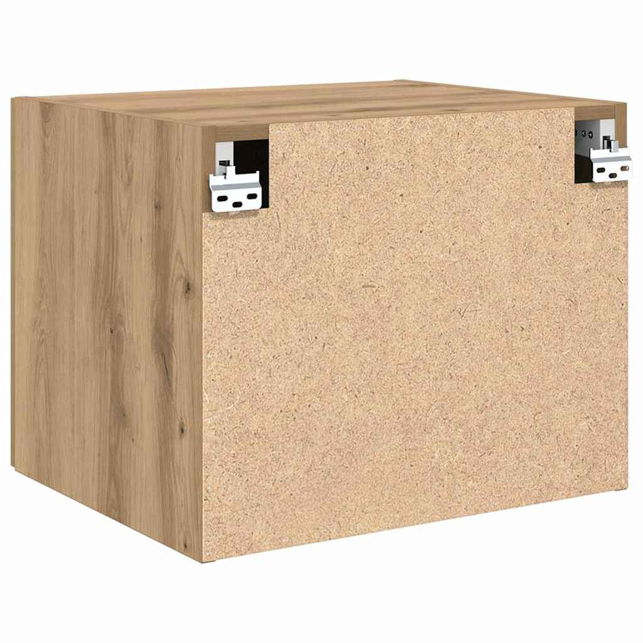 Wandkast artisanaal eikenkleurig 50 x 42.5 x 40 cm Bewerkt hout