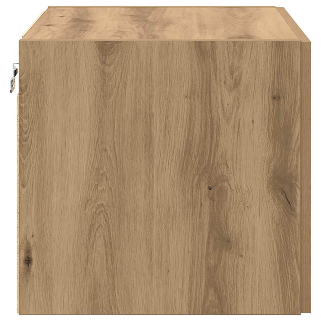 Wandkast artisanaal eikenkleurig 50 x 42.5 x 40 cm Bewerkt hout