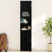 Wandkast 50x42.5x40 cm zwart eiken bewerkt hout