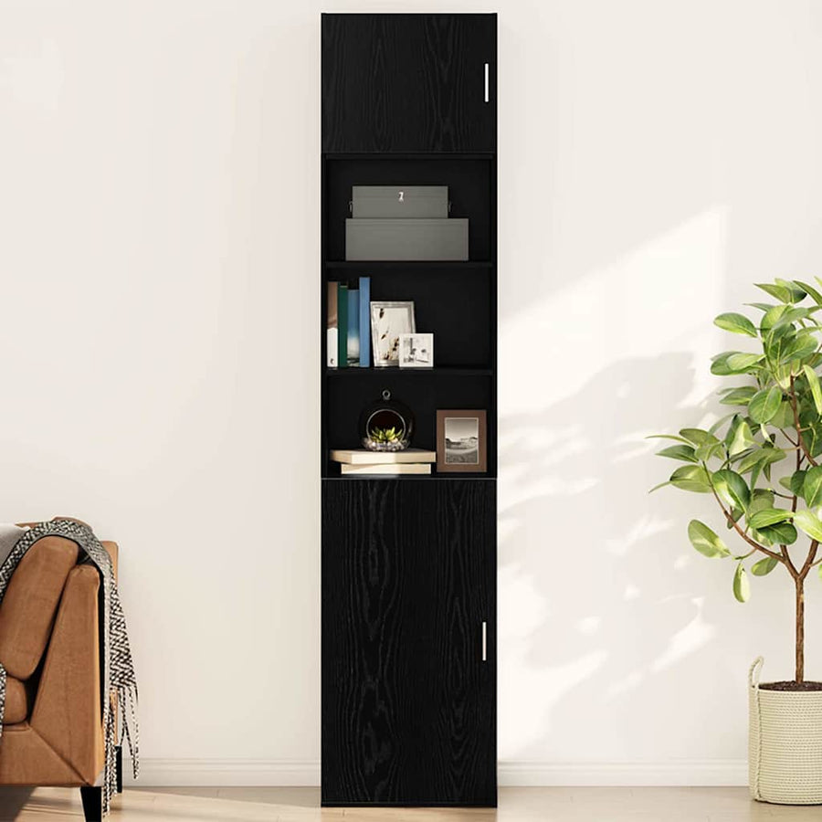 Wandkast Zwart eiken 50 x 42.5 x 40 cm Bewerkt hout