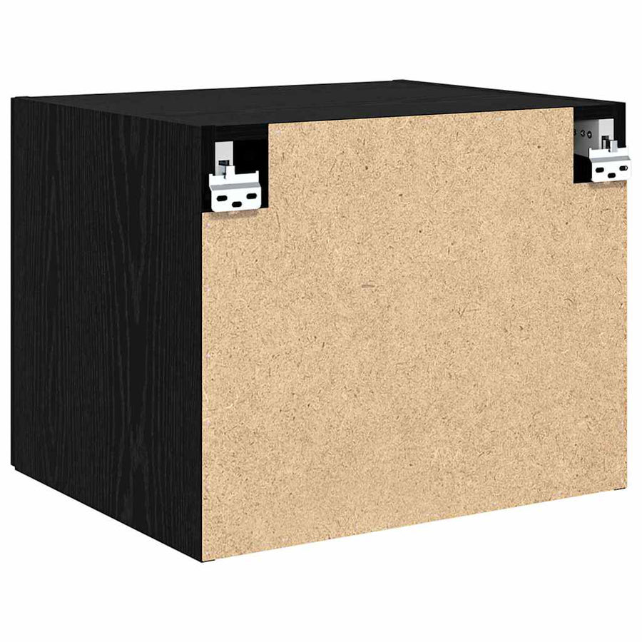 Wandkast Zwart eiken 50 x 42.5 x 40 cm Bewerkt hout
