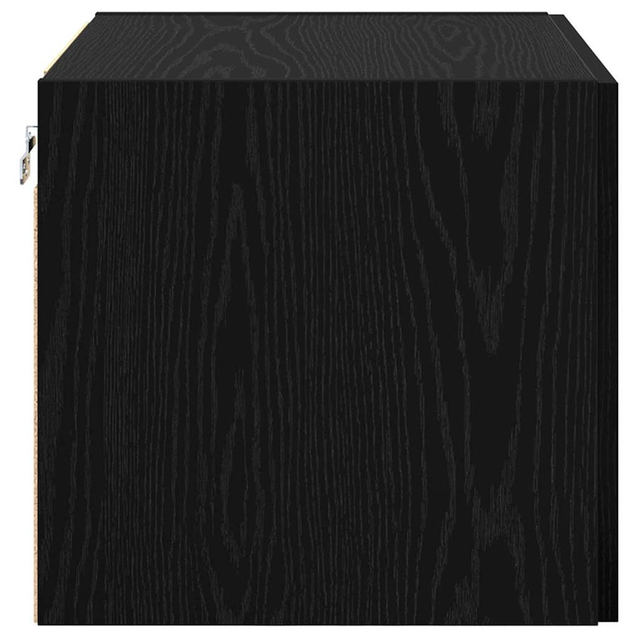 Wandkast Zwart eiken 50 x 42.5 x 40 cm Bewerkt hout