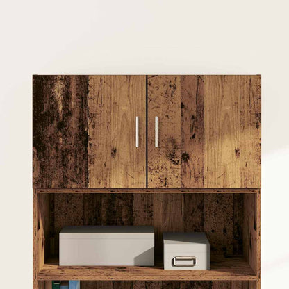 Wandkast Wandgemonteerd met de deur Oud hout 80 x 42.5 x 40 cm Bewerkt hout