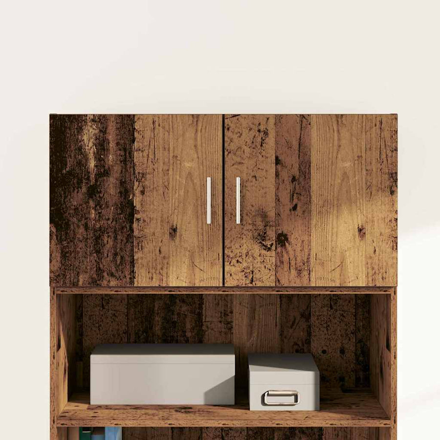 Wandkast Wandgemonteerd met de deur Oud hout 80 x 42.5 x 40 cm Bewerkt hout