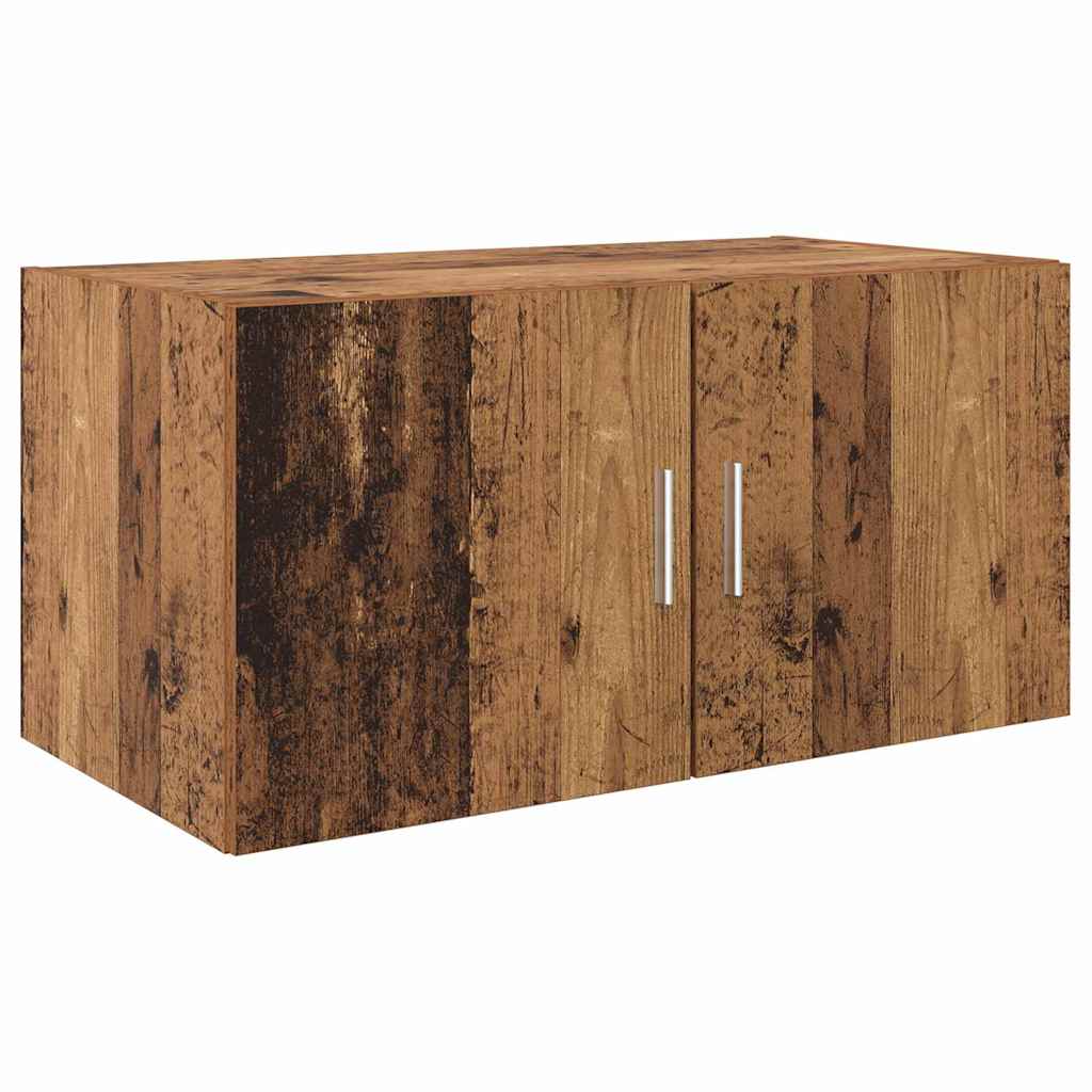 Wandkast Wandgemonteerd met de deur Oud hout 80 x 42.5 x 40 cm Bewerkt hout