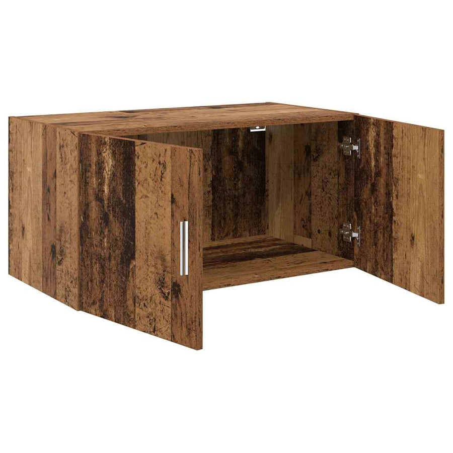 Wandkast Wandgemonteerd met de deur Oud hout 80 x 42.5 x 40 cm Bewerkt hout