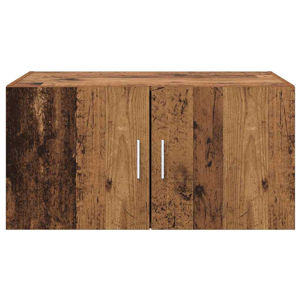 Wandkast Wandgemonteerd met de deur Oud hout 80 x 42.5 x 40 cm Bewerkt hout